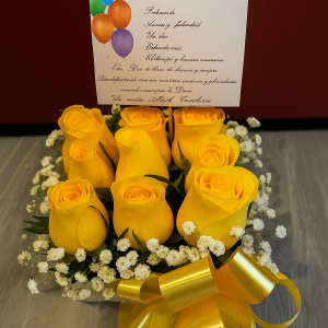 Caja por 9 rosas R03