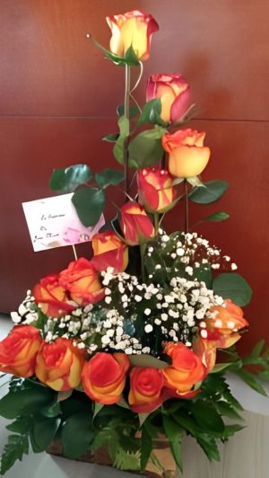 Arreglo floral 15  rosas R19
