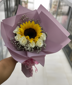 Girasol en papel coreano R146